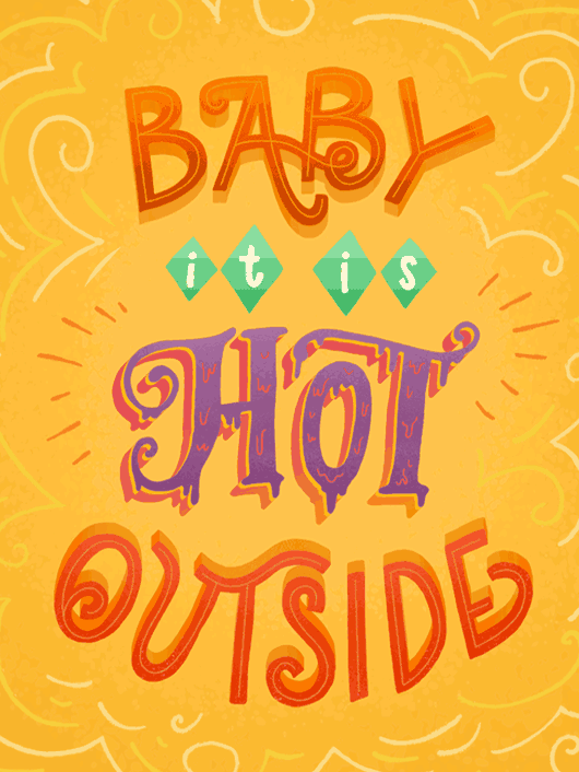 It's Hot Outside Hand-letterring Thumbnail