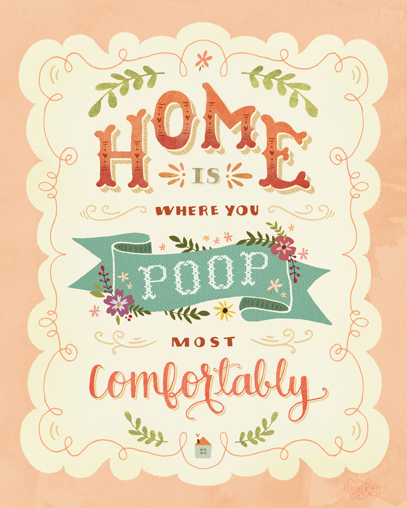 Home Is... Hand-lettered Poster