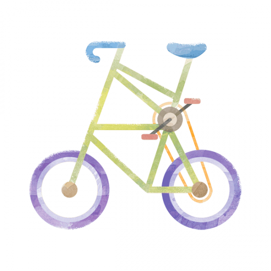 Double Decker Bike Illustration by Hajin Kim