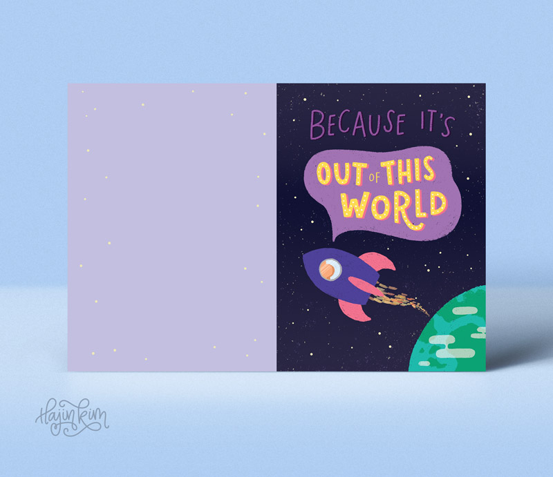 Designer Greetings Is Your Butt from Another Planet Card Inside Hajin Kim