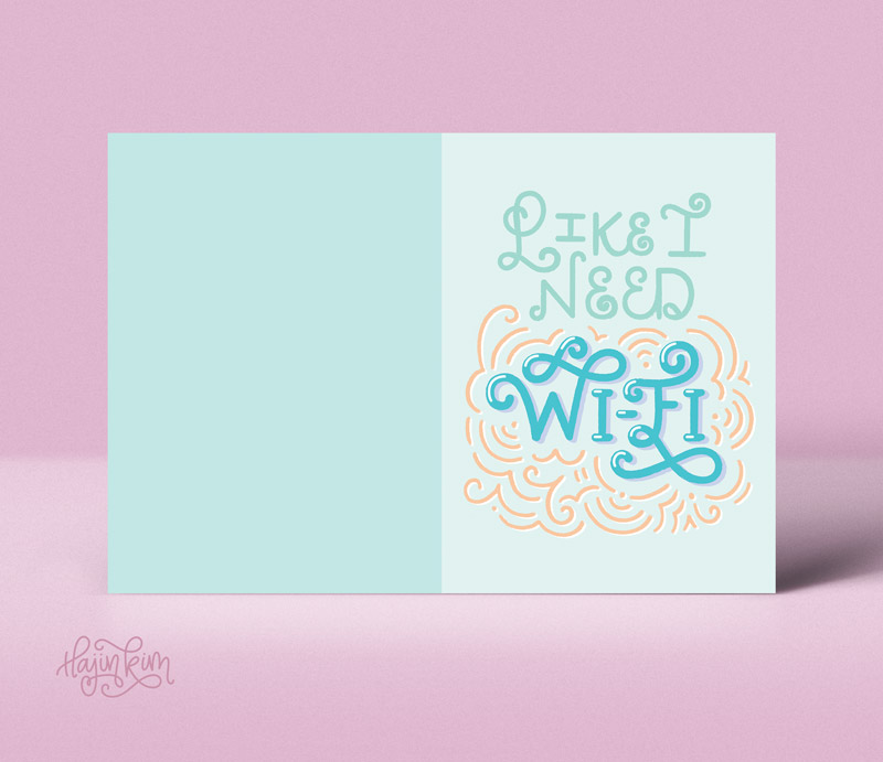 Designer Greetings I Need You Card Inside Hajin Kim